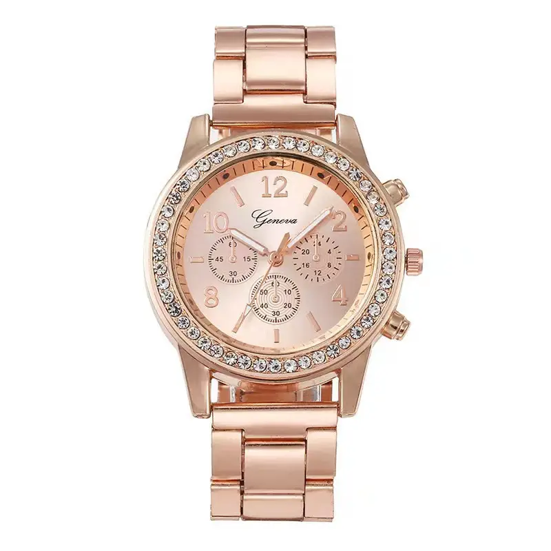 Women's Silver Crystal Dial Chronograph Wristwatch Set — feature 12