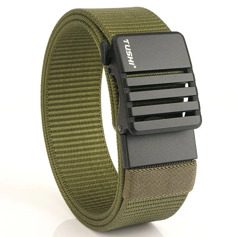Men's Gold Nylon Watch Band with Automatic Buckle - Image 2