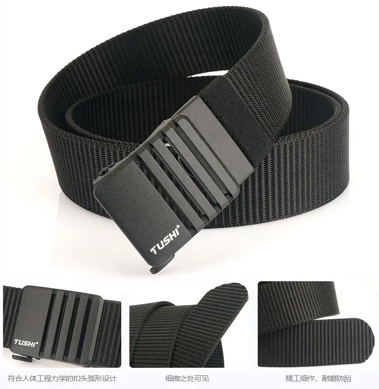 Men's Gold Nylon Watch Band with Automatic Buckle β feature 14