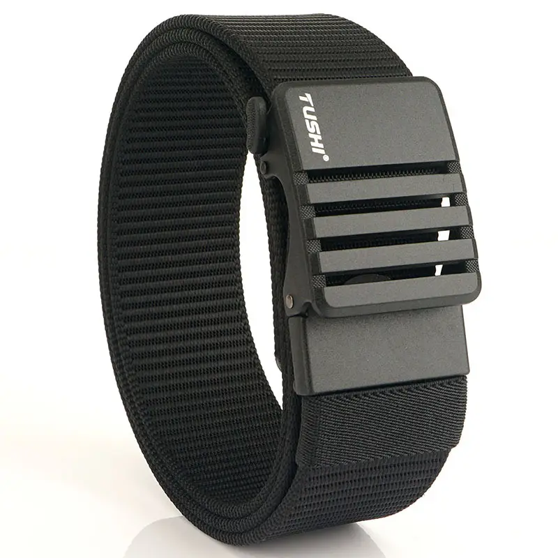 Men's Gold Nylon Watch Band with Automatic Buckle