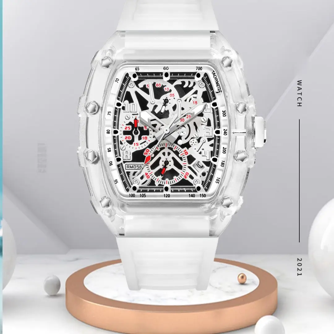 ZIDO Brand Casual Fashion Sports Automatic Quartz Hollow Luminous Waterproof Barrel 1702 Men's Watch — feature 12