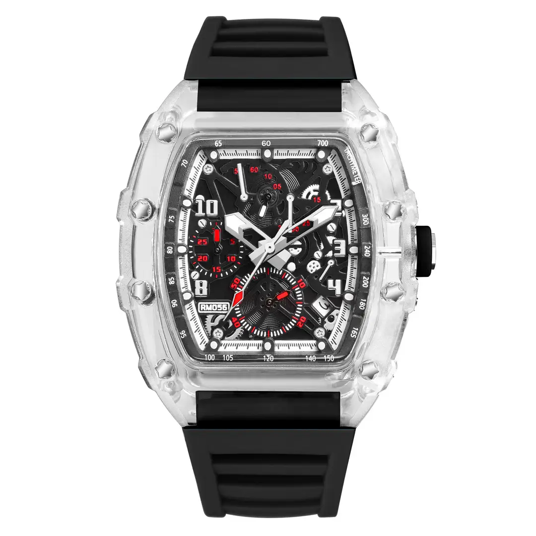 ZIDO Brand Casual Fashion Sports Automatic Quartz Hollow Luminous Waterproof Barrel 1702 Men's Watch — feature 15