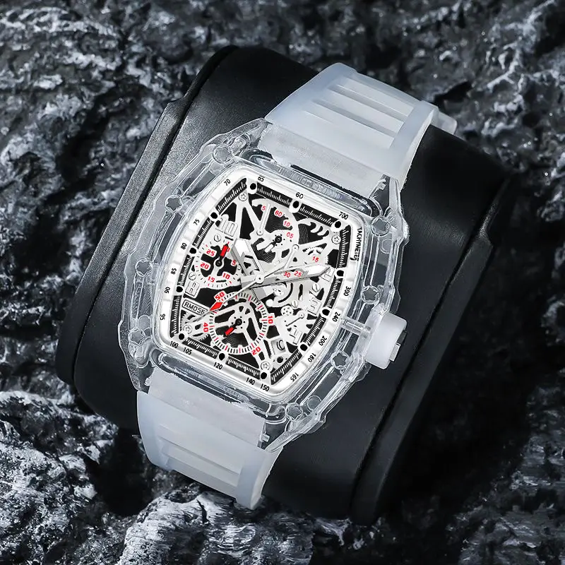 ZIDO Brand Casual Fashion Sports Automatic Quartz Hollow Luminous Waterproof Barrel 1702 Men's Watch — feature 4
