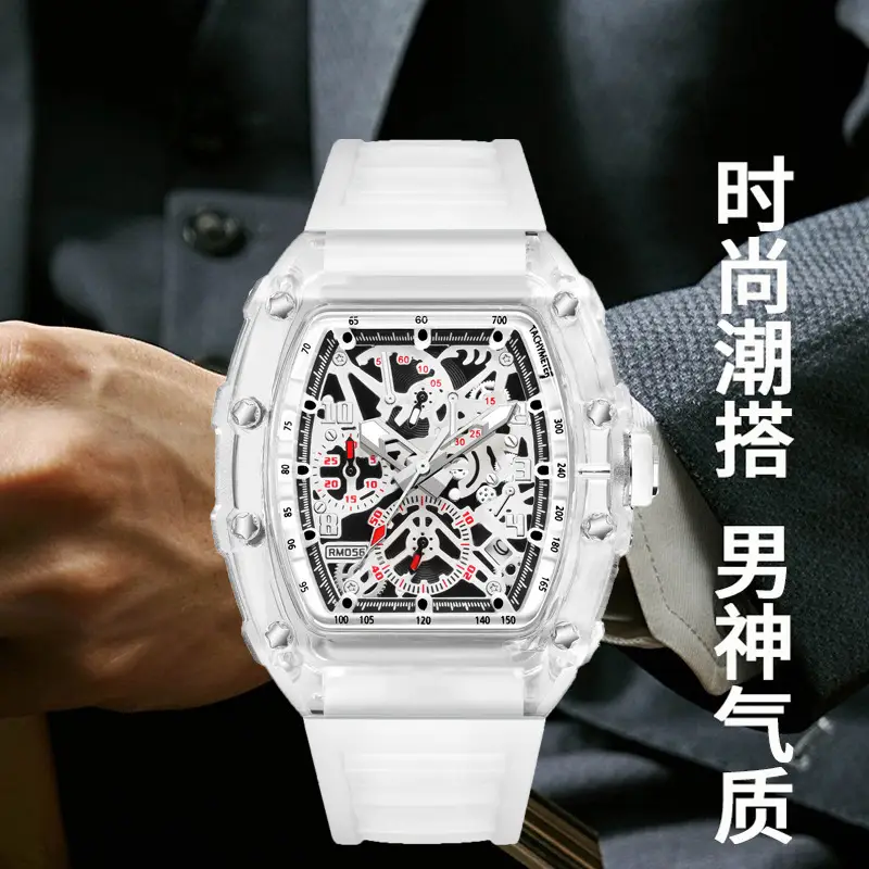 ZIDO Brand Casual Fashion Sports Automatic Quartz Hollow Luminous Waterproof Barrel 1702 Men's Watch — feature 9