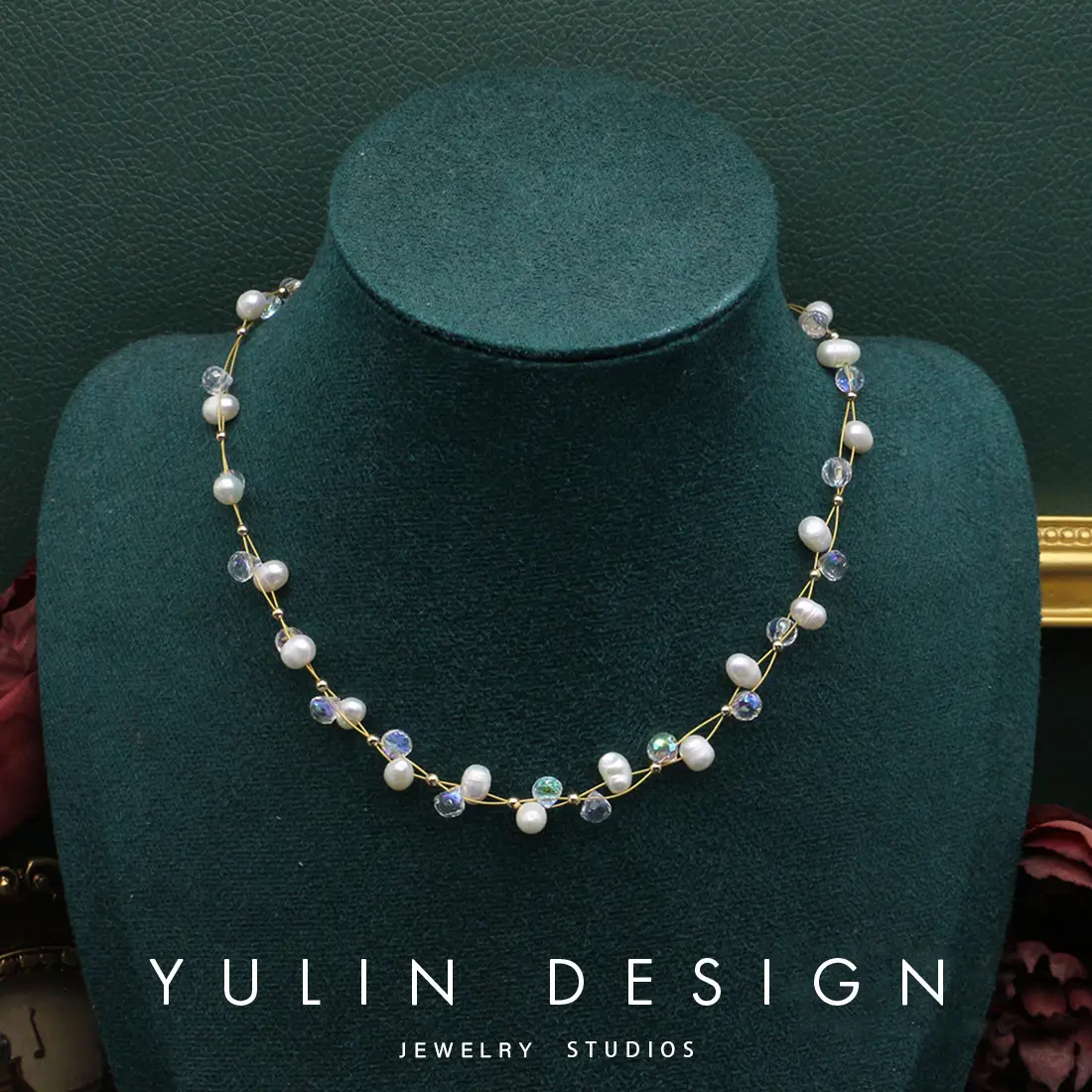 Vintage French Pearl Gimono Necklace Chain