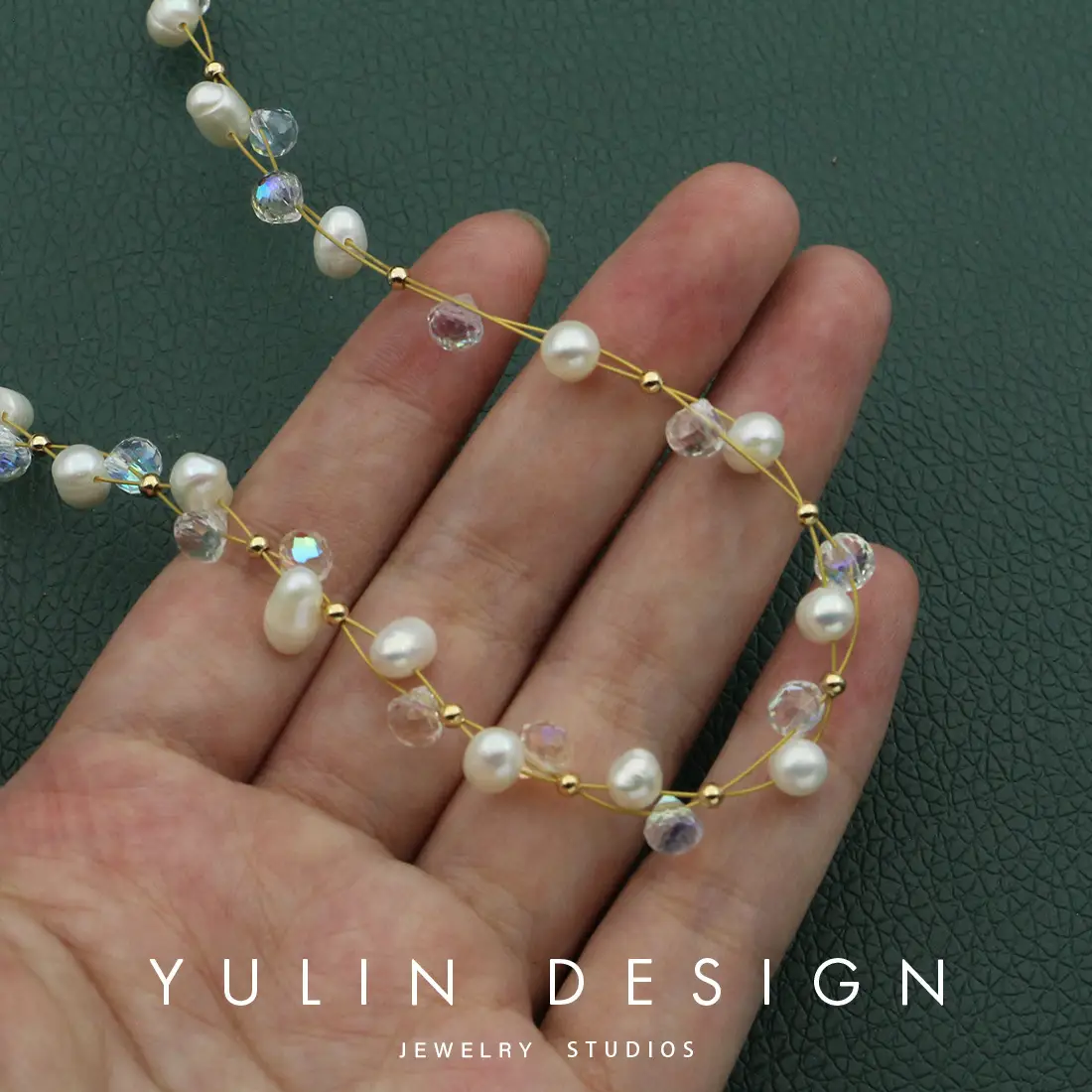 Vintage French Pearl Gimono Necklace Chain