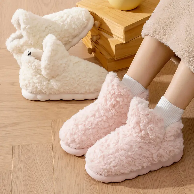 Women's cotton slippers winter couple 2023 new indoor home cute plush cotton shoes outer wear men's autumn and winter - Image 7
