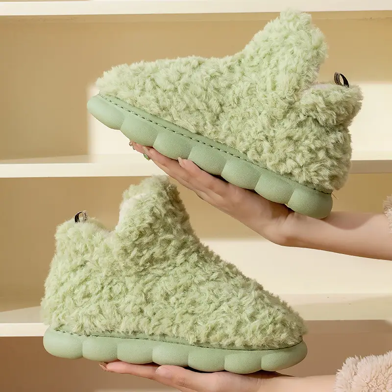 Women's cotton slippers winter couple 2023 new indoor home cute plush cotton shoes outer wear men's autumn and winter - Image 8