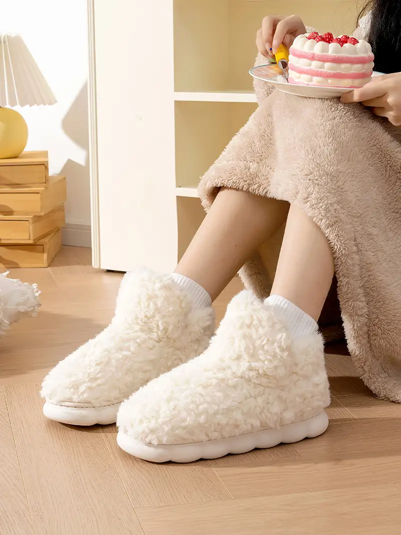 Women's cotton slippers winter couple 2023 new indoor home cute plush cotton shoes outer wear men's autumn and winter — feature 2
