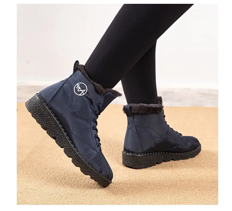 Foreign trade new snow boots waterproof non-slip cotton shoes wish plus size short boots 44 size 45 size fleece-lined thick boots for women — feature 24
