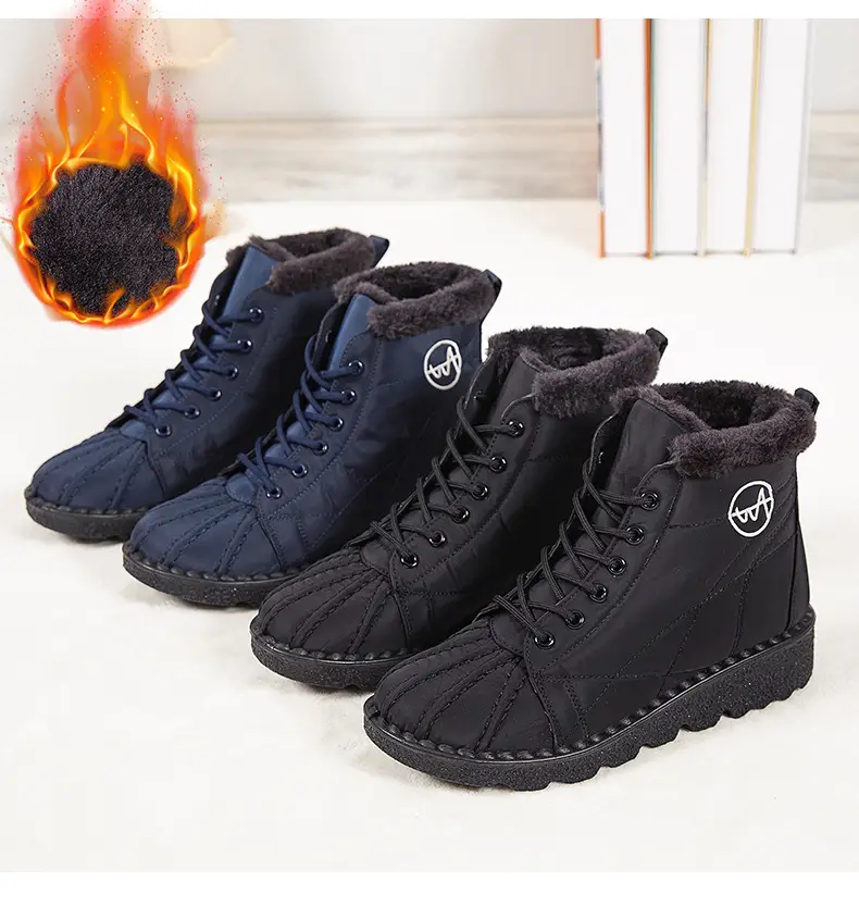 Foreign trade new snow boots waterproof non-slip cotton shoes wish plus size short boots 44 size 45 size fleece-lined thick boots for women — feature 3