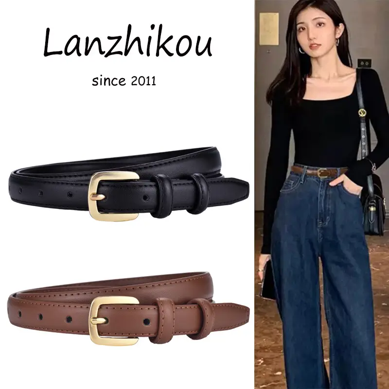 Black Belted Bow Neck Top with Wide Leg Pants - Image 3