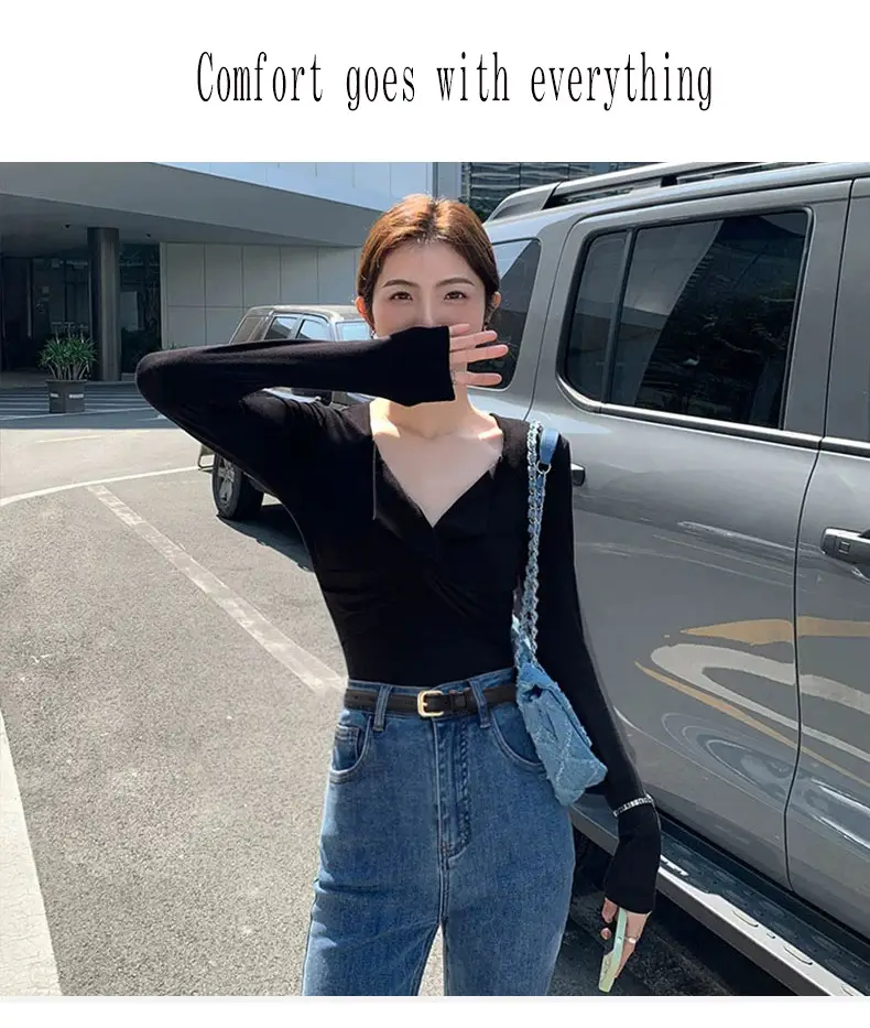 Black Belted Bow Neck Top with Wide Leg Pants — feature 2