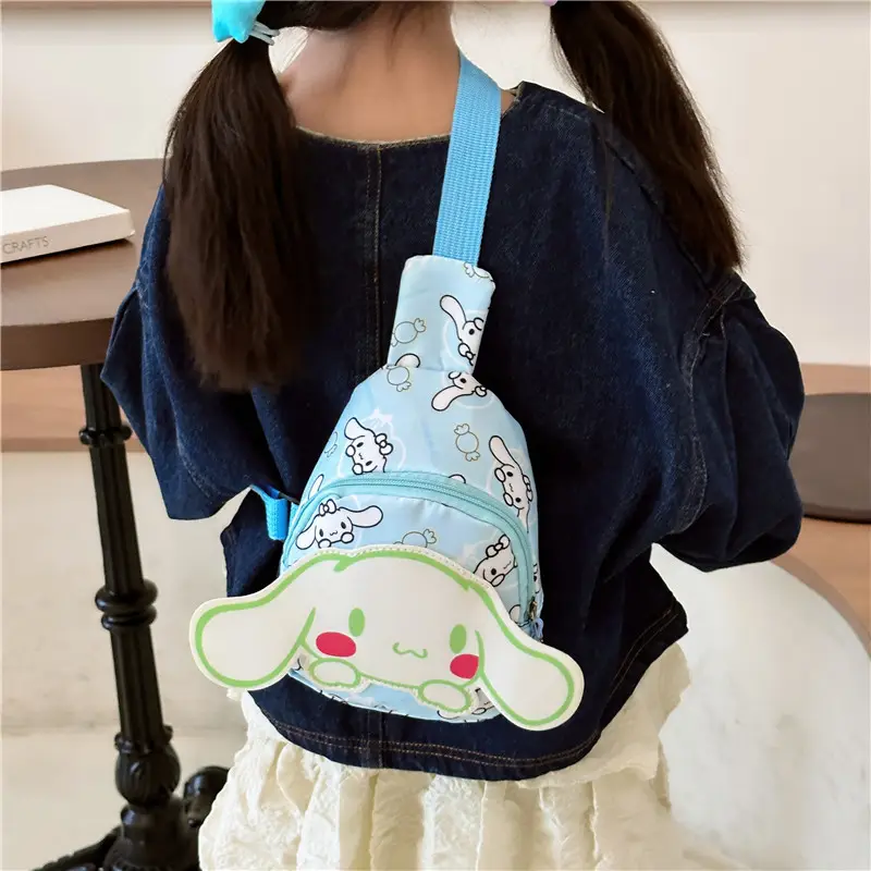 Hello Kitty Cartoon Nylon Shoulder Bag Pink 2023 - Image 9