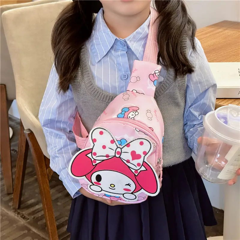 Hello Kitty Cartoon Nylon Shoulder Bag Pink 2023 - Image 10