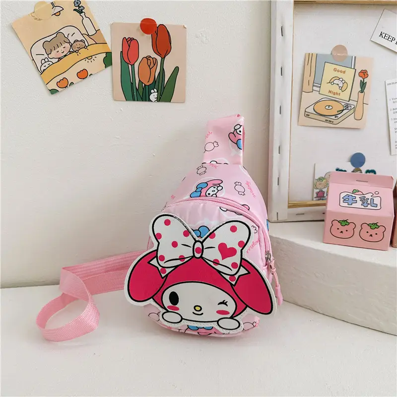 Hello Kitty Cartoon Nylon Shoulder Bag Pink 2023 - Image 6
