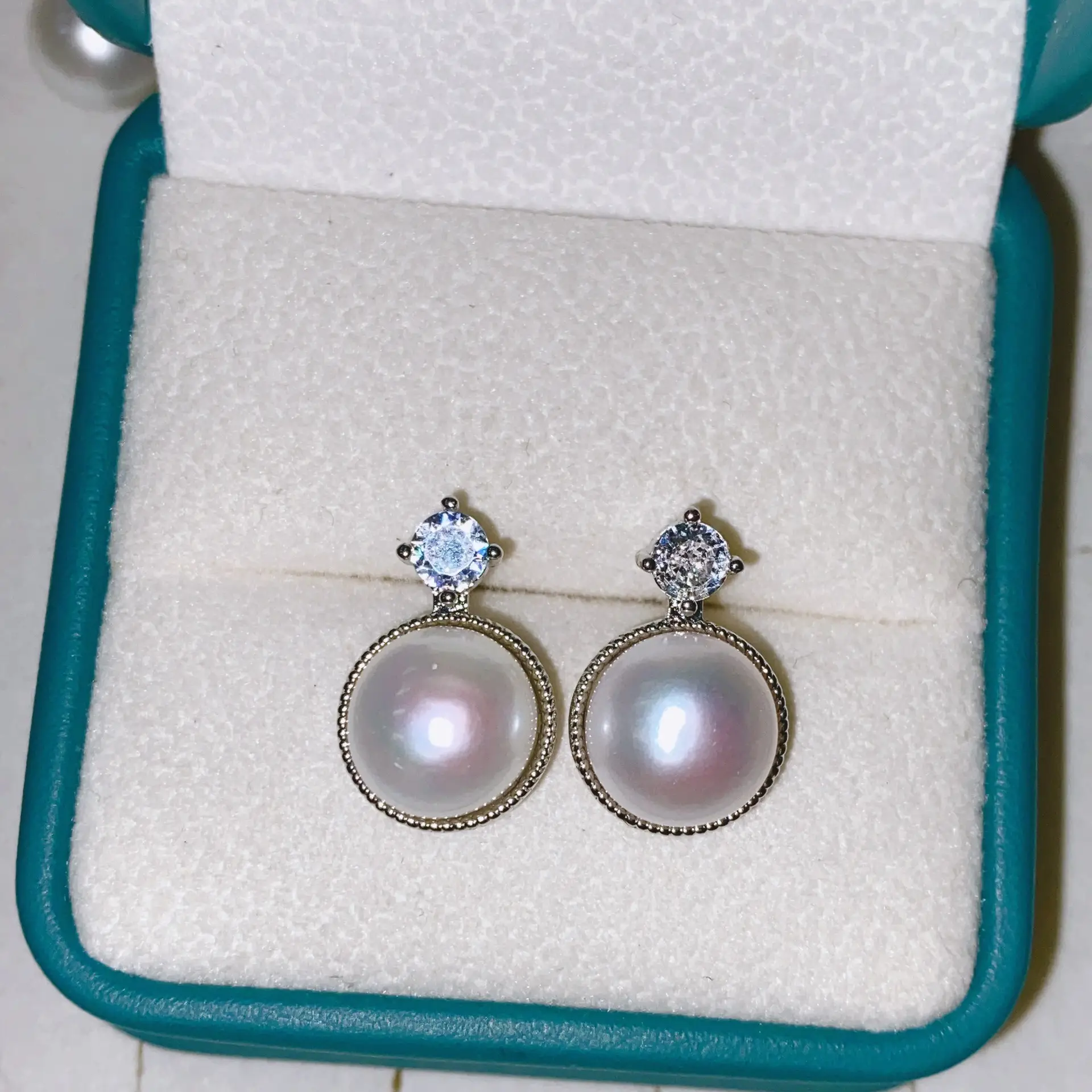 925 Pin Silver Pearl Zircon Earrings for Women — feature 10