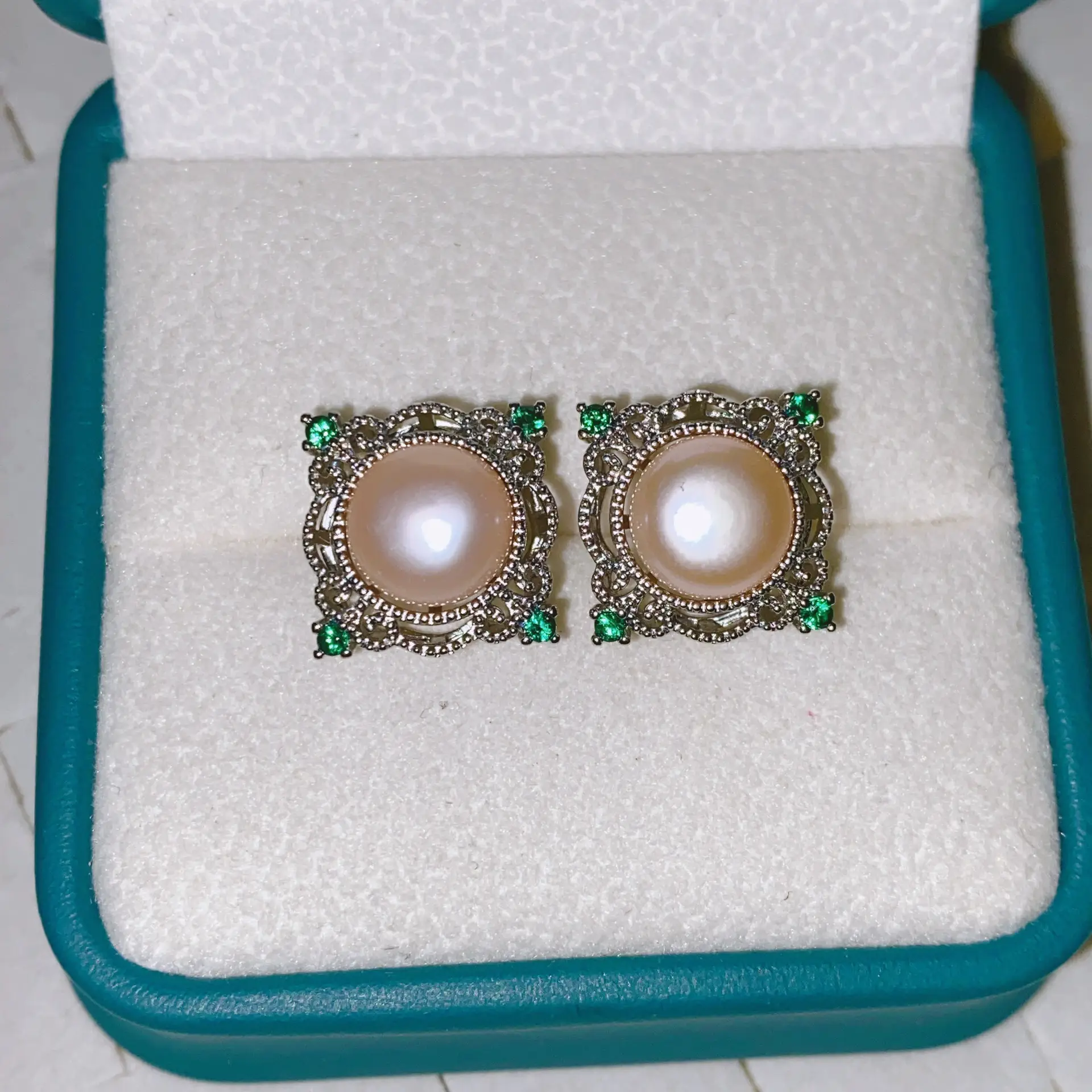 925 Pin Silver Pearl Zircon Earrings for Women — feature 11