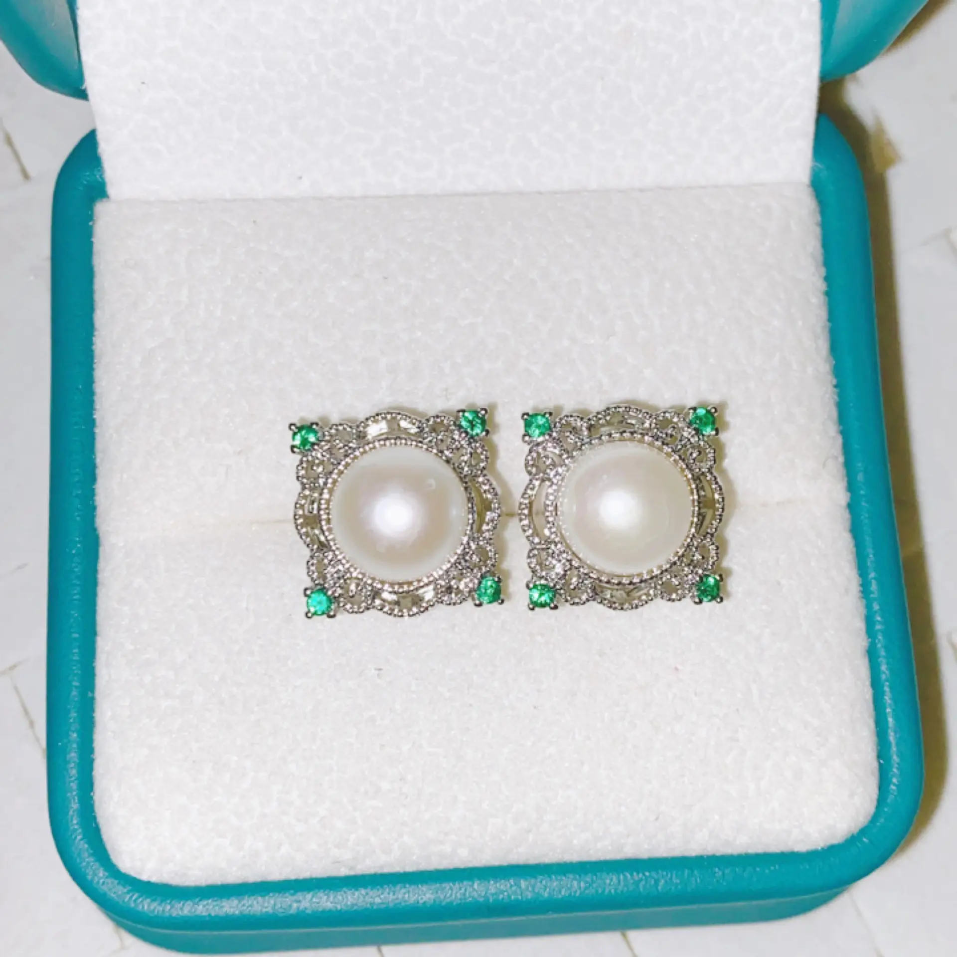 925 Pin Silver Pearl Zircon Earrings for Women — feature 12