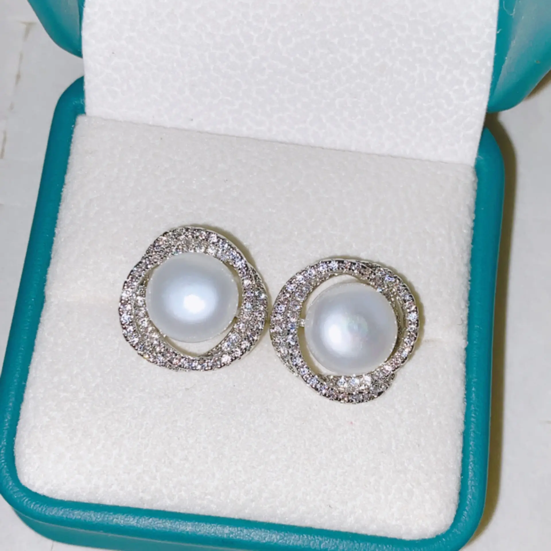 925 Pin Silver Pearl Zircon Earrings for Women — feature 21