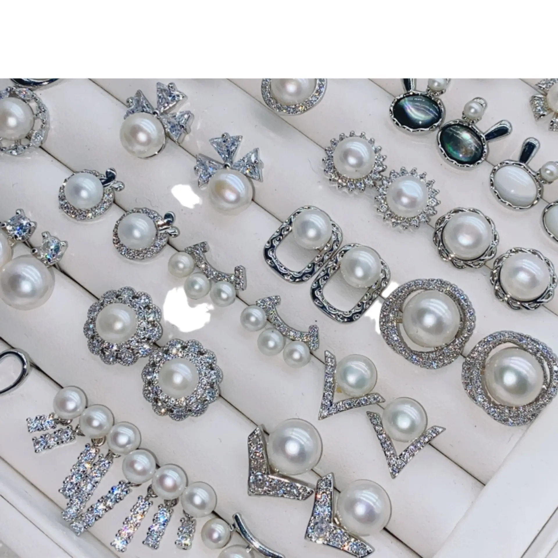 925 Pin Silver Pearl Zircon Earrings for Women — feature 3
