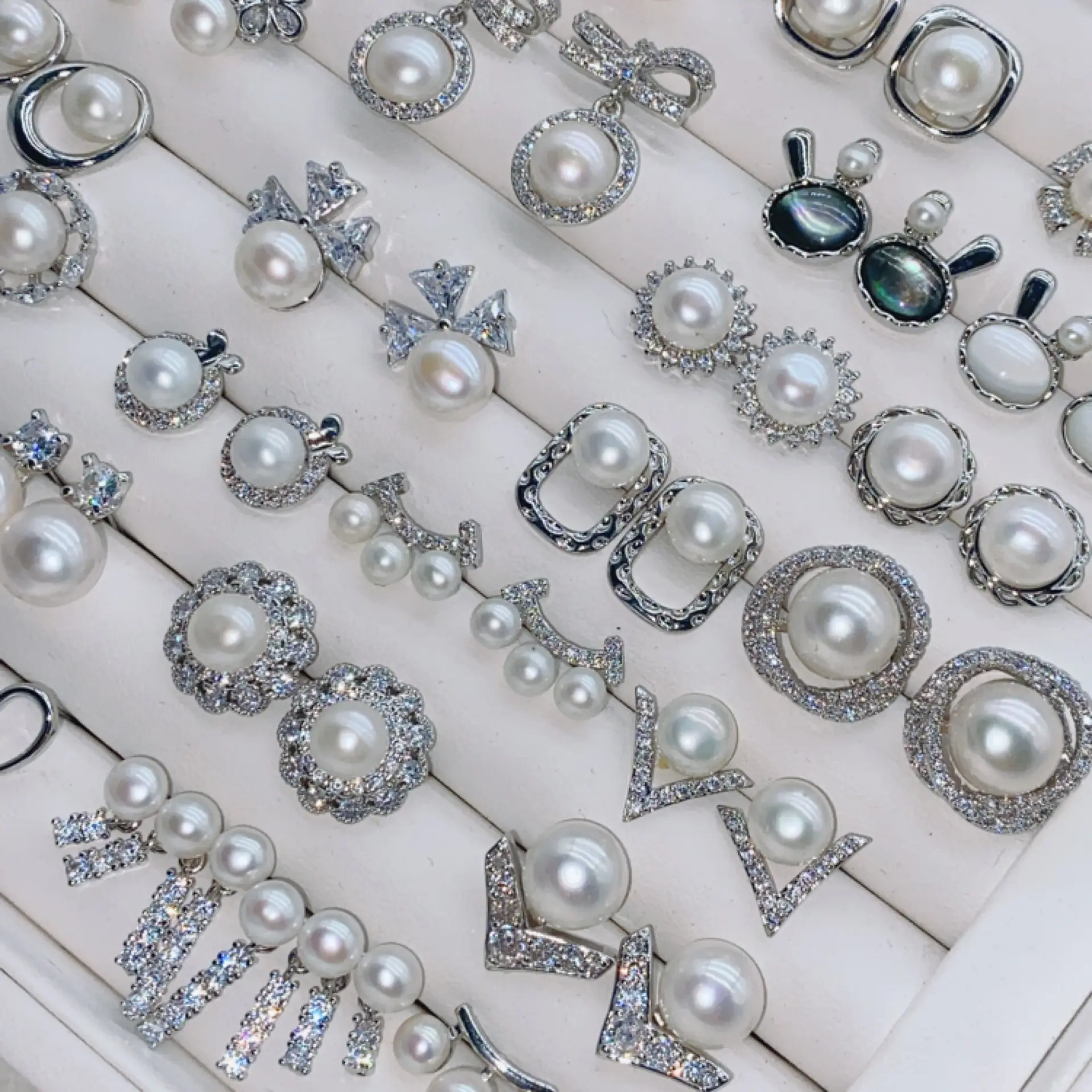 925 Pin Silver Pearl Zircon Earrings for Women — feature 6