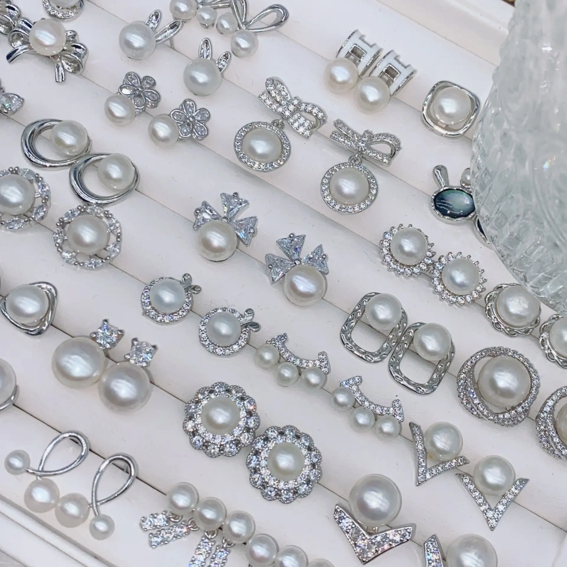 925 Pin Silver Pearl Zircon Earrings for Women — feature 8