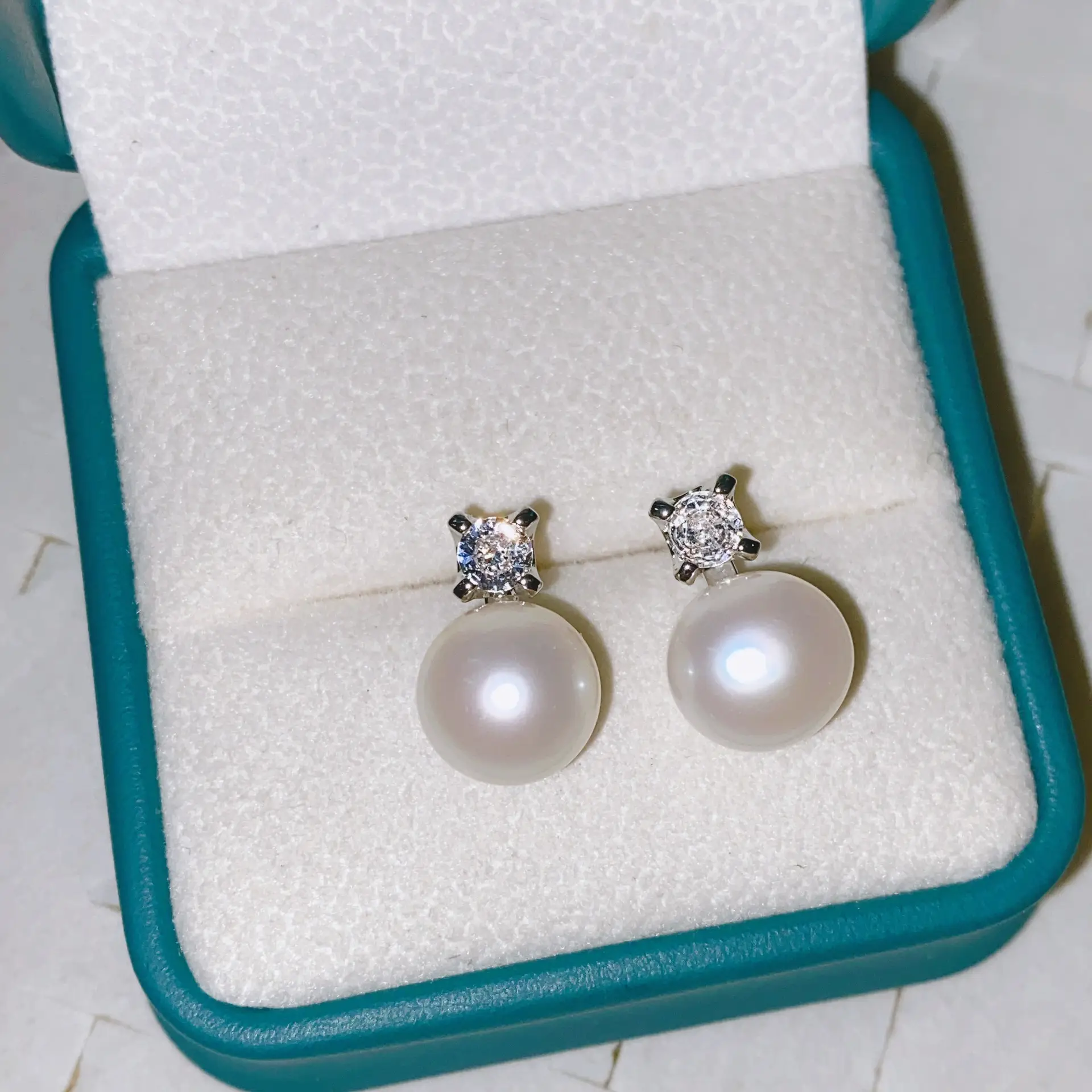 925 Pin Silver Pearl Zircon Earrings for Women — feature 9