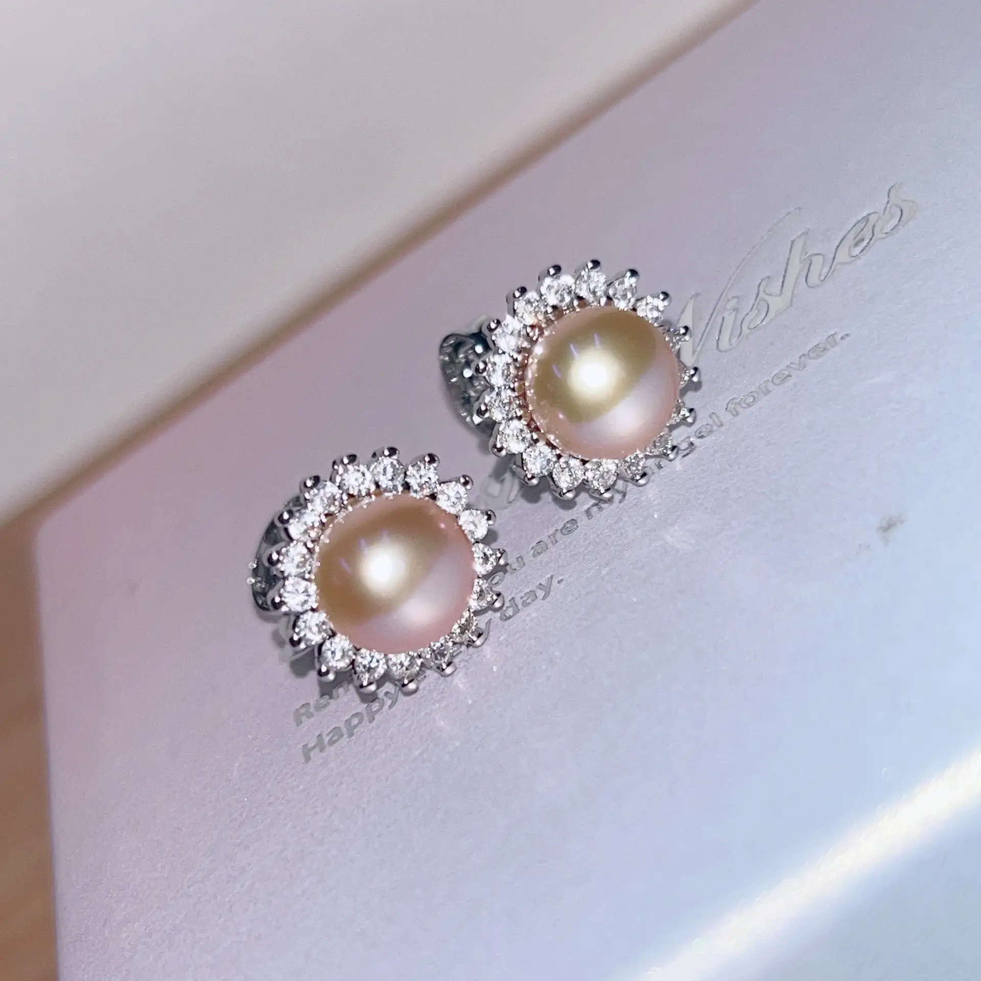 925 Pin Silver Pearl Zircon Earrings for Women