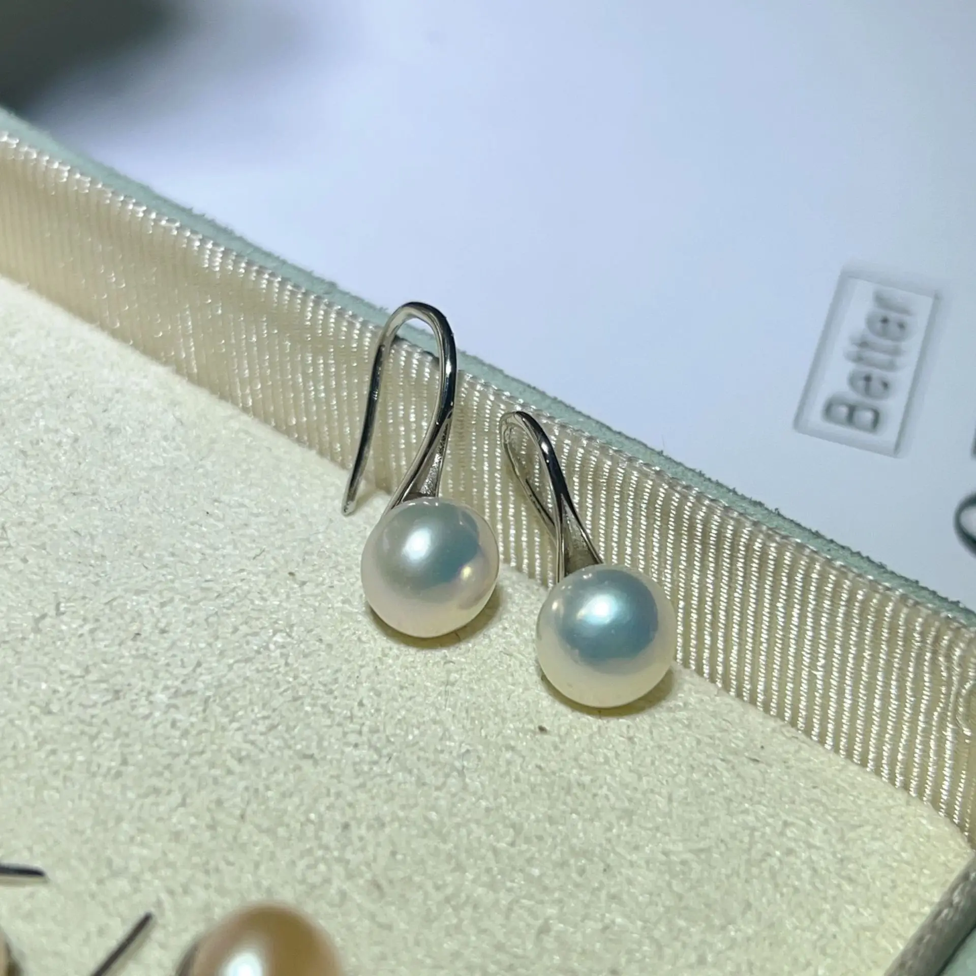 925 Pin Silver Pearl Zircon Earrings for Women