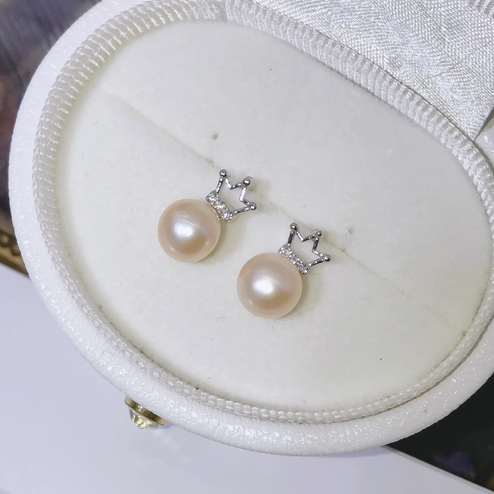925 Pin Silver Pearl Zircon Earrings for Women