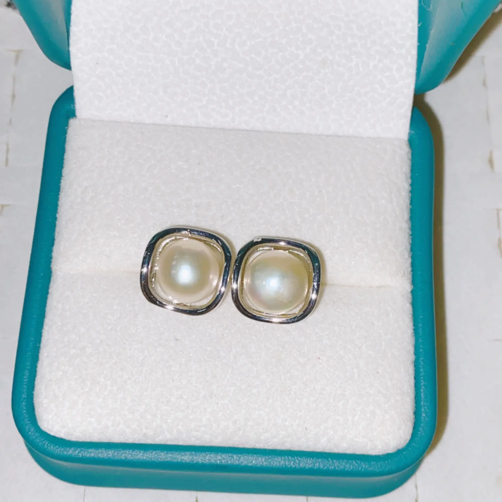 925 Pin Silver Pearl Zircon Earrings for Women