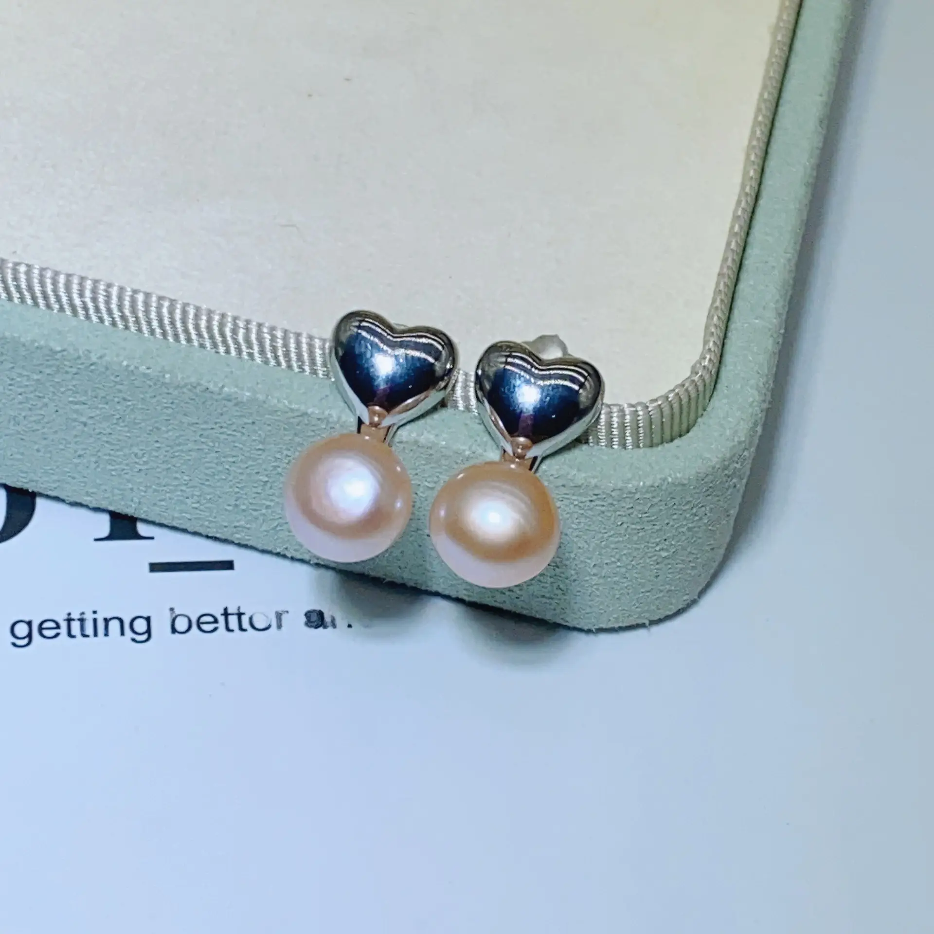 925 Pin Silver Pearl Zircon Earrings for Women