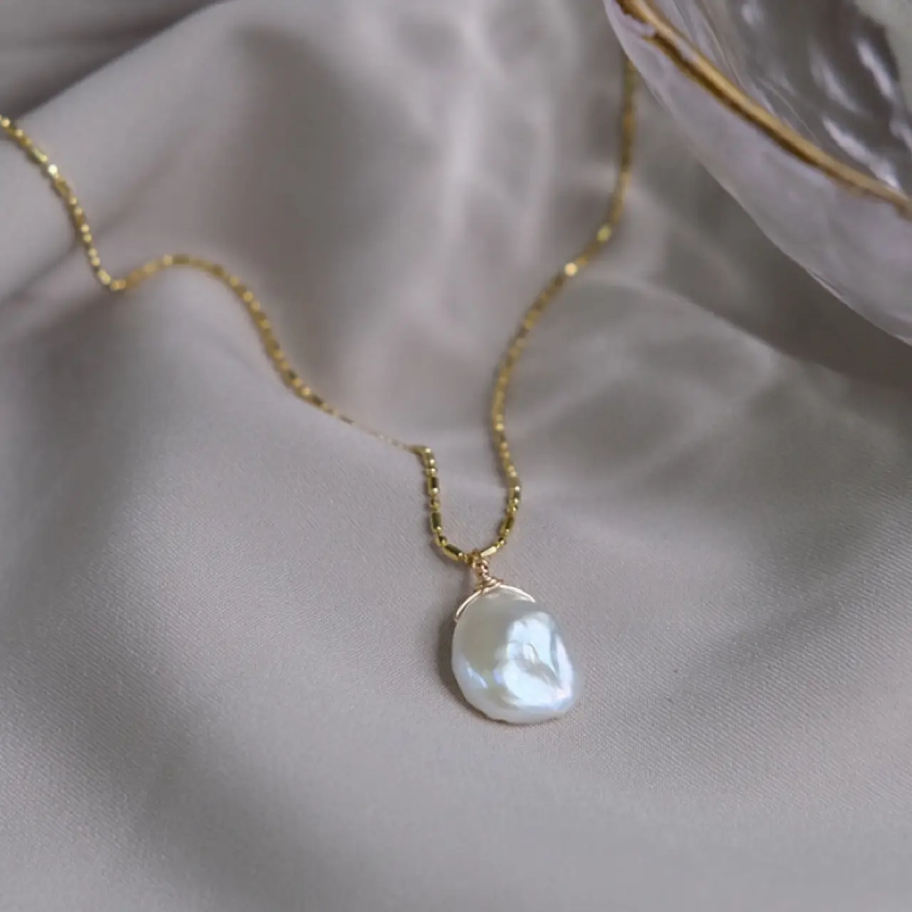 Natural Baroque Pearl Necklace for Women - Image 4