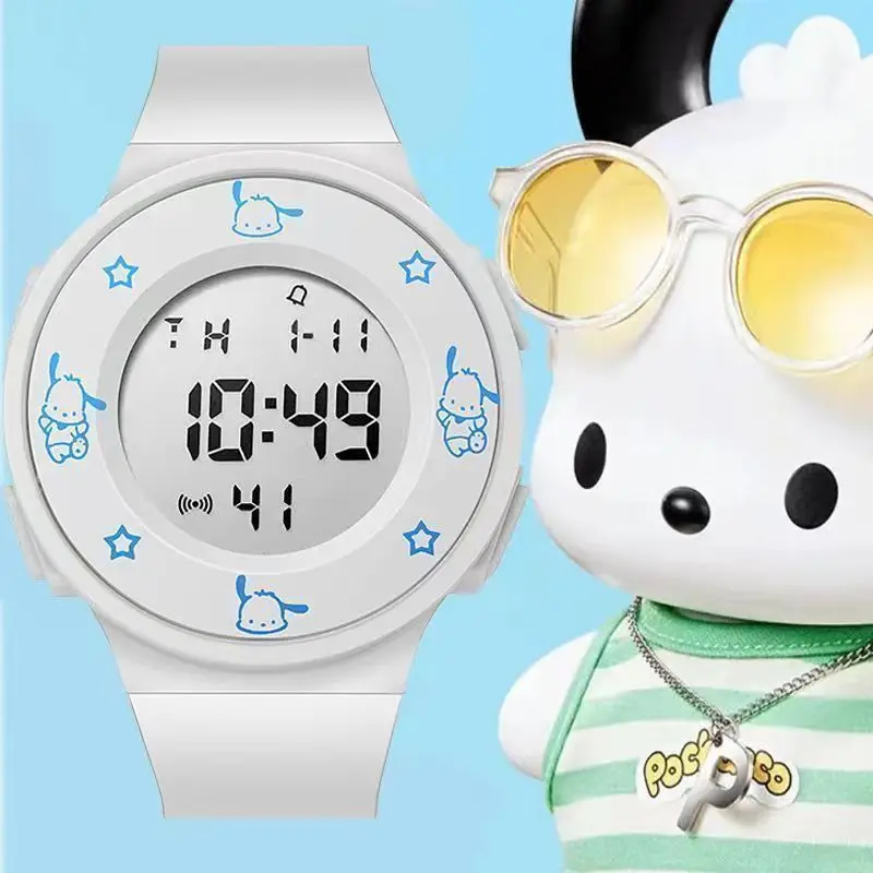 Mori Style Cartoon Dog Student Watch Black Digital — feature 3