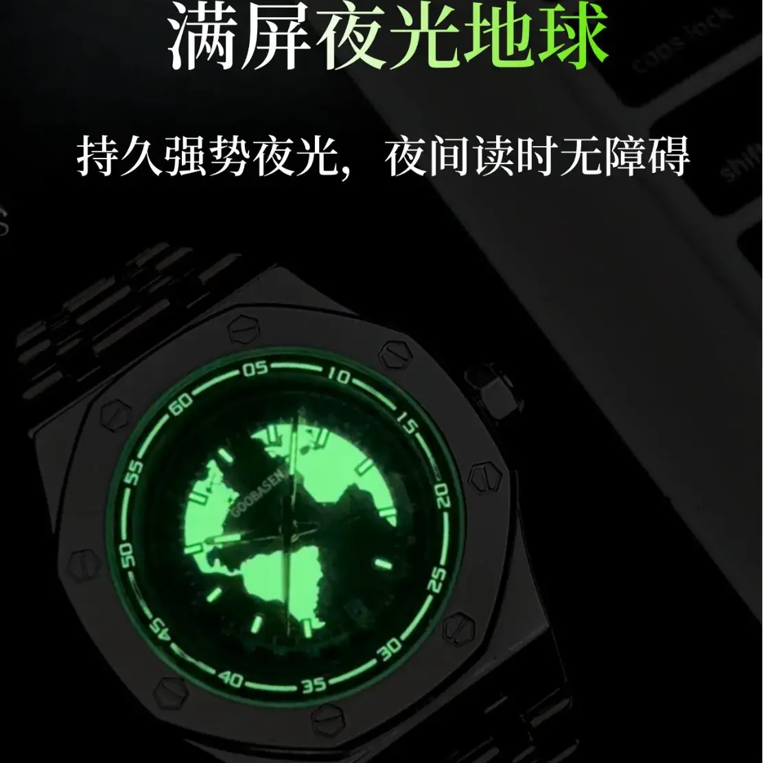 Gubosen Mechanical Watch for Men Waterproof Luminous Calendar - Image 4