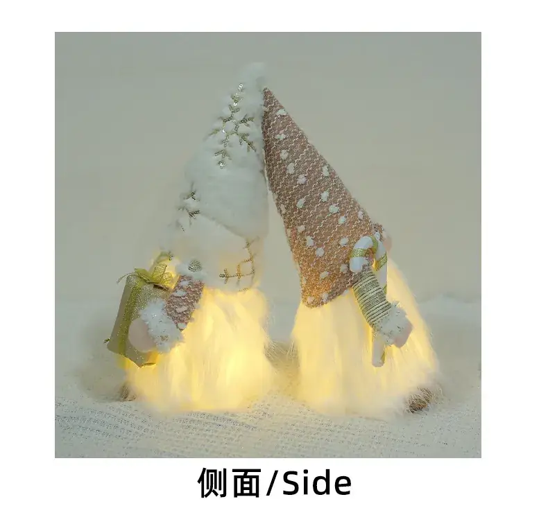 New Christmas Decor: Sequined Plush Rudolf Doll with Light Window — feature 12