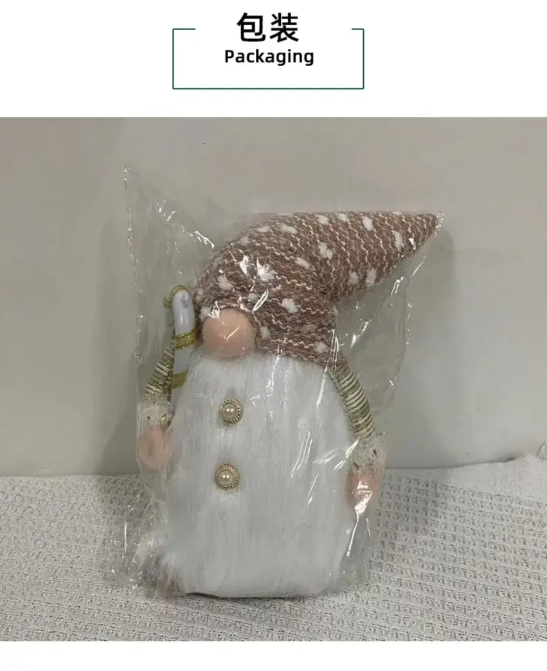 New Christmas Decor: Sequined Plush Rudolf Doll with Light Window — feature 16