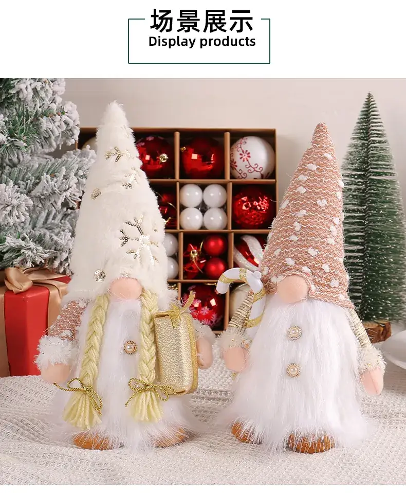 New Christmas Decor: Sequined Plush Rudolf Doll with Light Window — feature 5