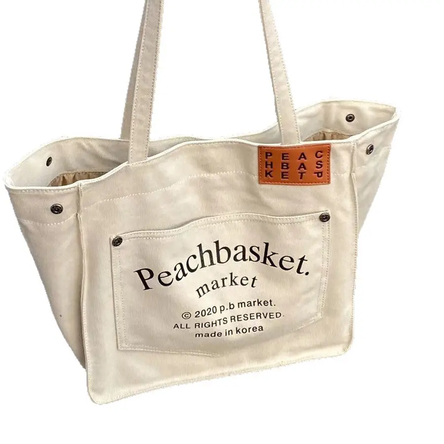 Large Capacity Korean Style Canvas Tote Bag for Women - Image 6