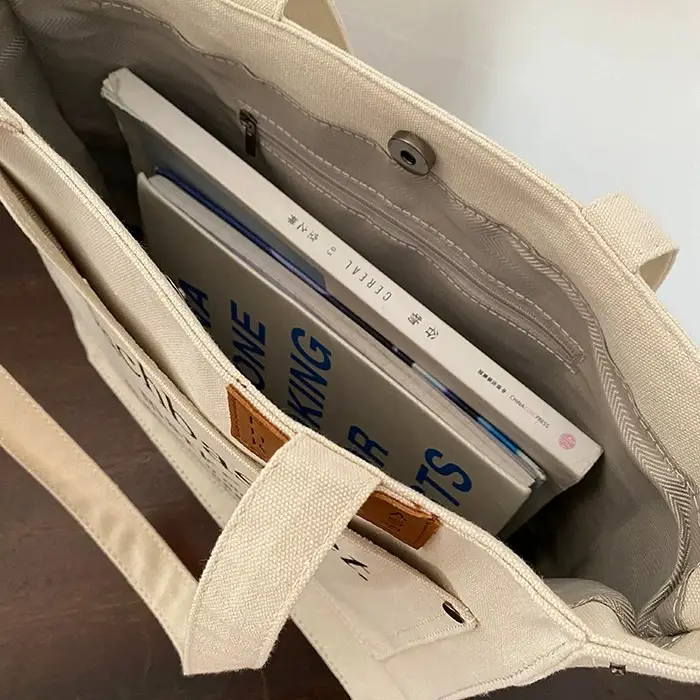 Large Capacity Korean Style Canvas Tote Bag for Women — feature 7