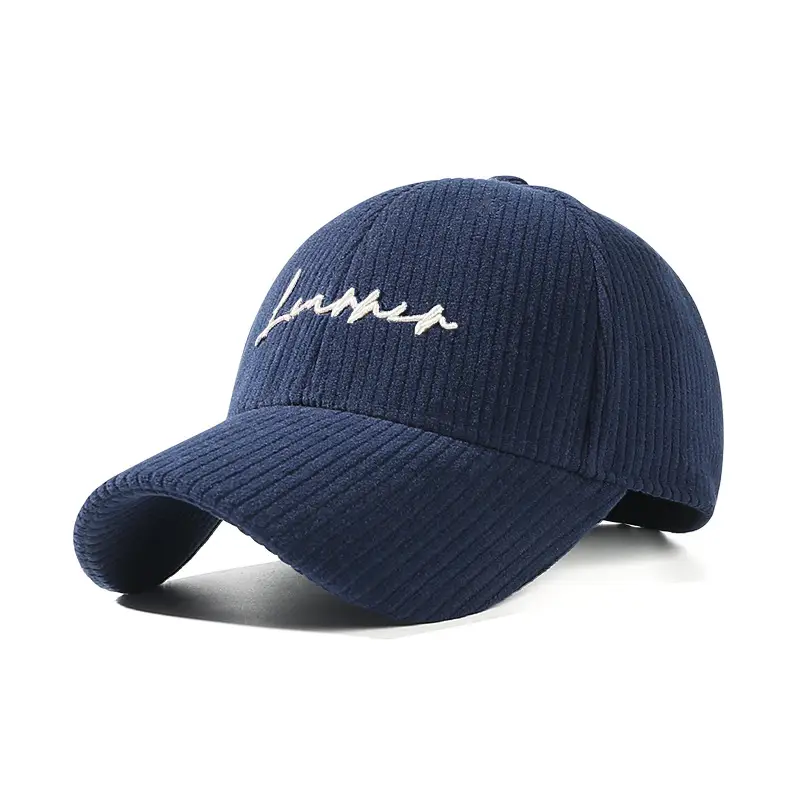 Women's Brown New Corduroy Baseball Cap Autumn Winter Warm Casual - Image 6