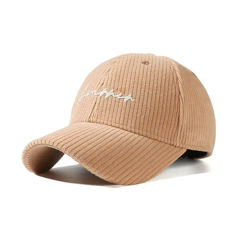 Women's Brown New Corduroy Baseball Cap Autumn Winter Warm Casual - Image 3