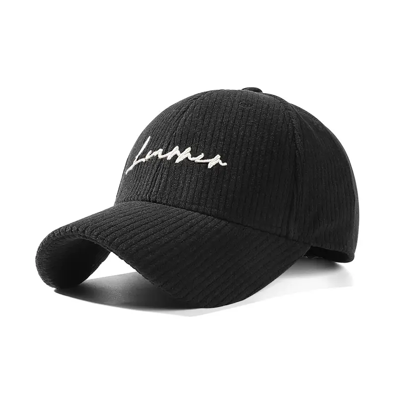 Women's Brown New Corduroy Baseball Cap Autumn Winter Warm Casual - Image 5
