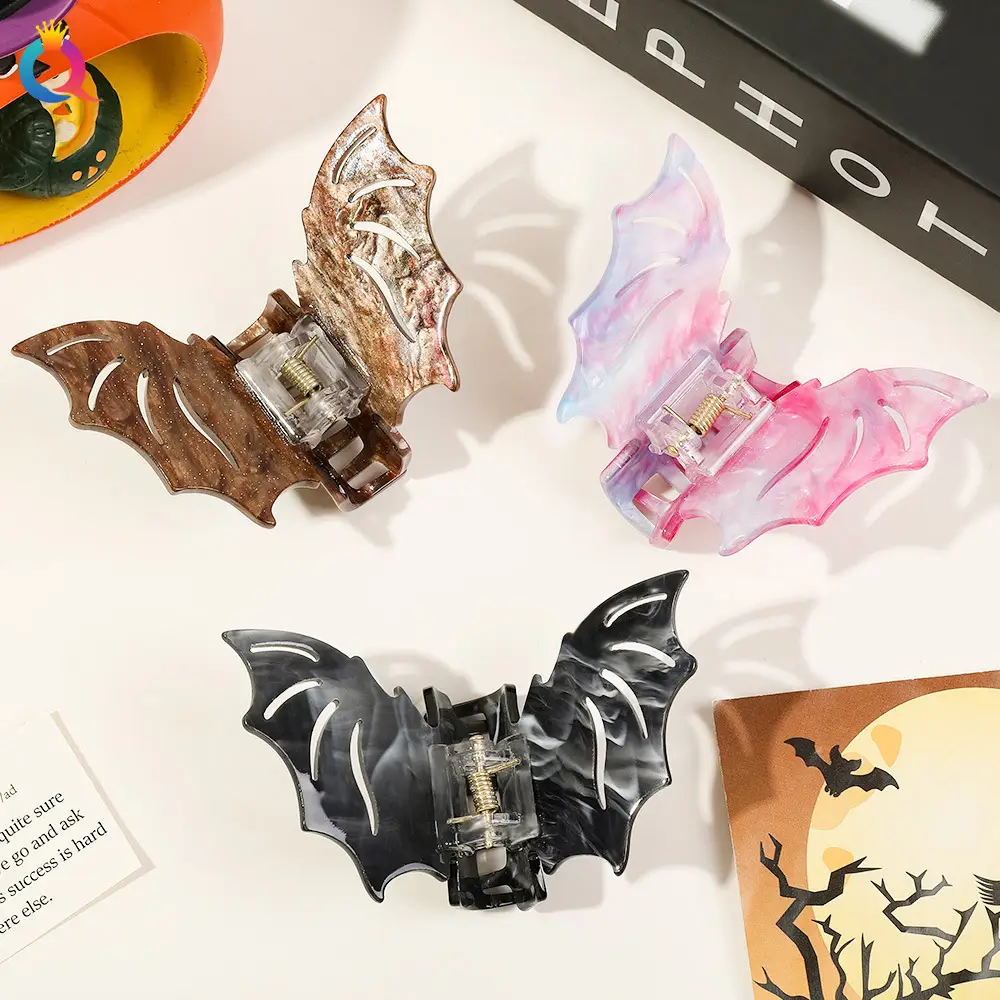 Halloween Bat Hair Clip with Red Sparkle Design — feature 19