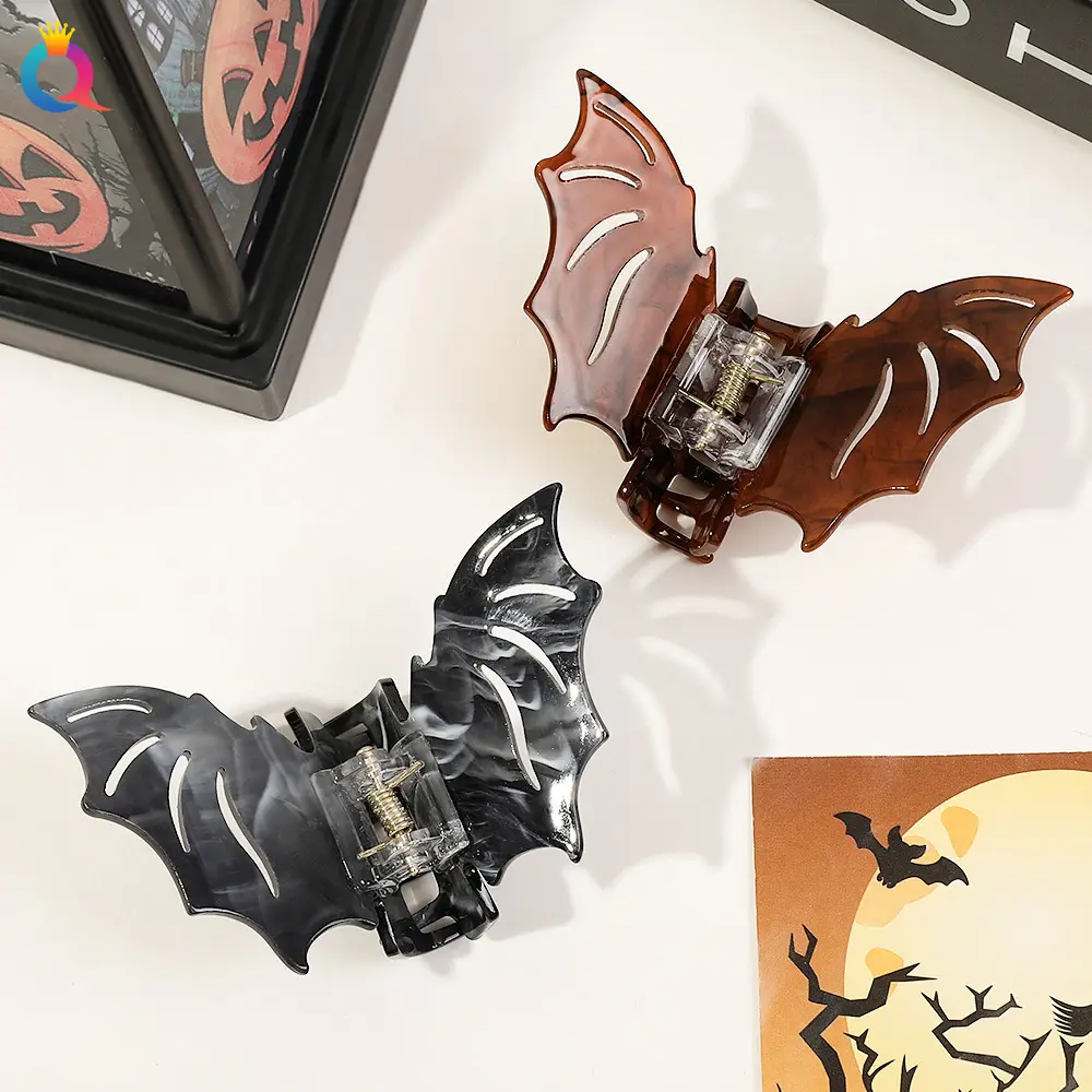 Halloween Bat Hair Clip with Red Sparkle Design — feature 21