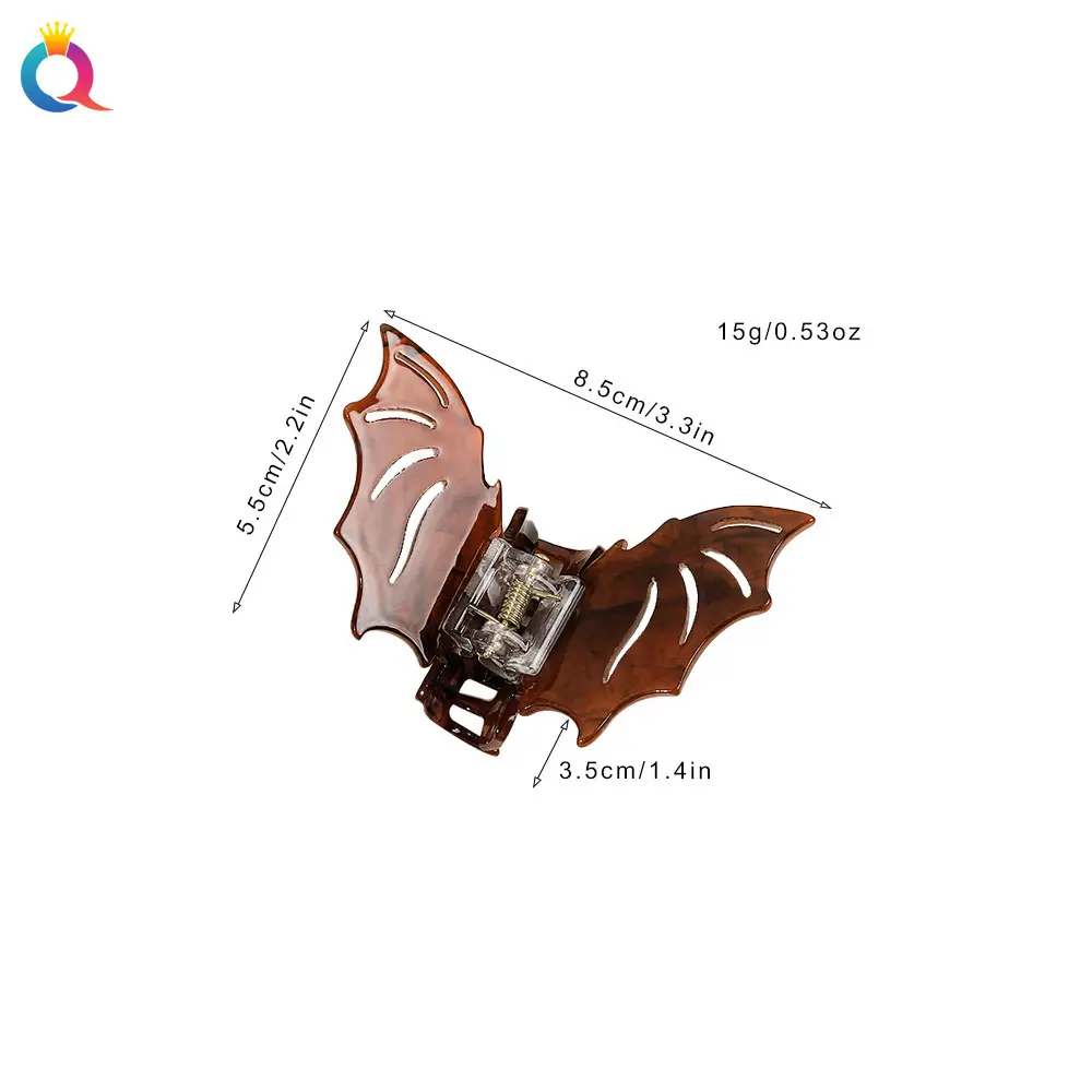 Halloween Bat Hair Clip with Red Sparkle Design — feature 22