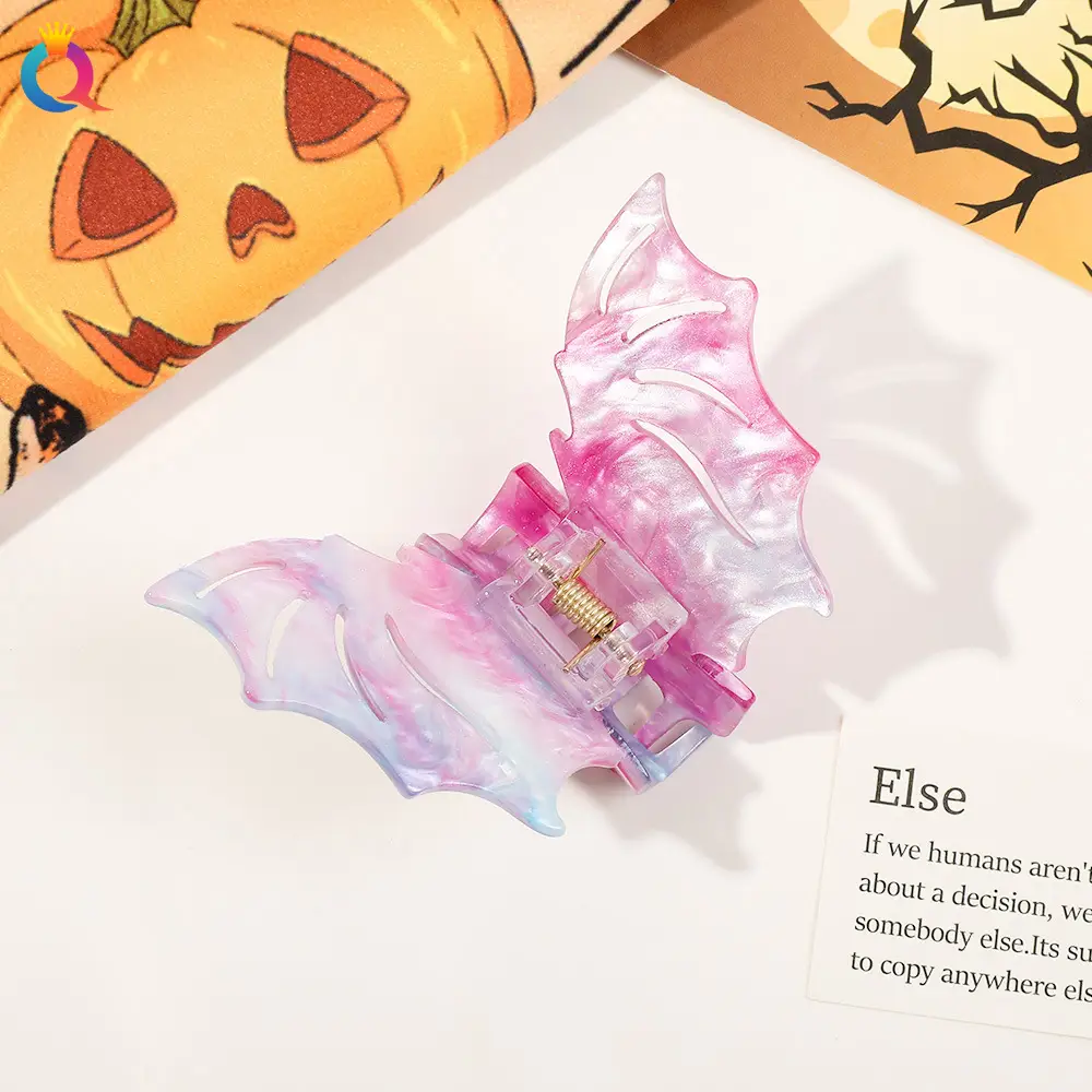 Halloween Bat Hair Clip with Red Sparkle Design — feature 26