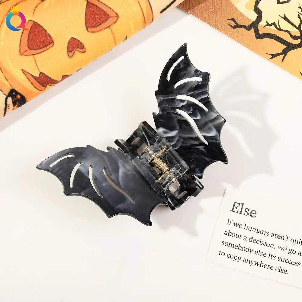 Halloween Bat Hair Clip with Red Sparkle Design — feature 32