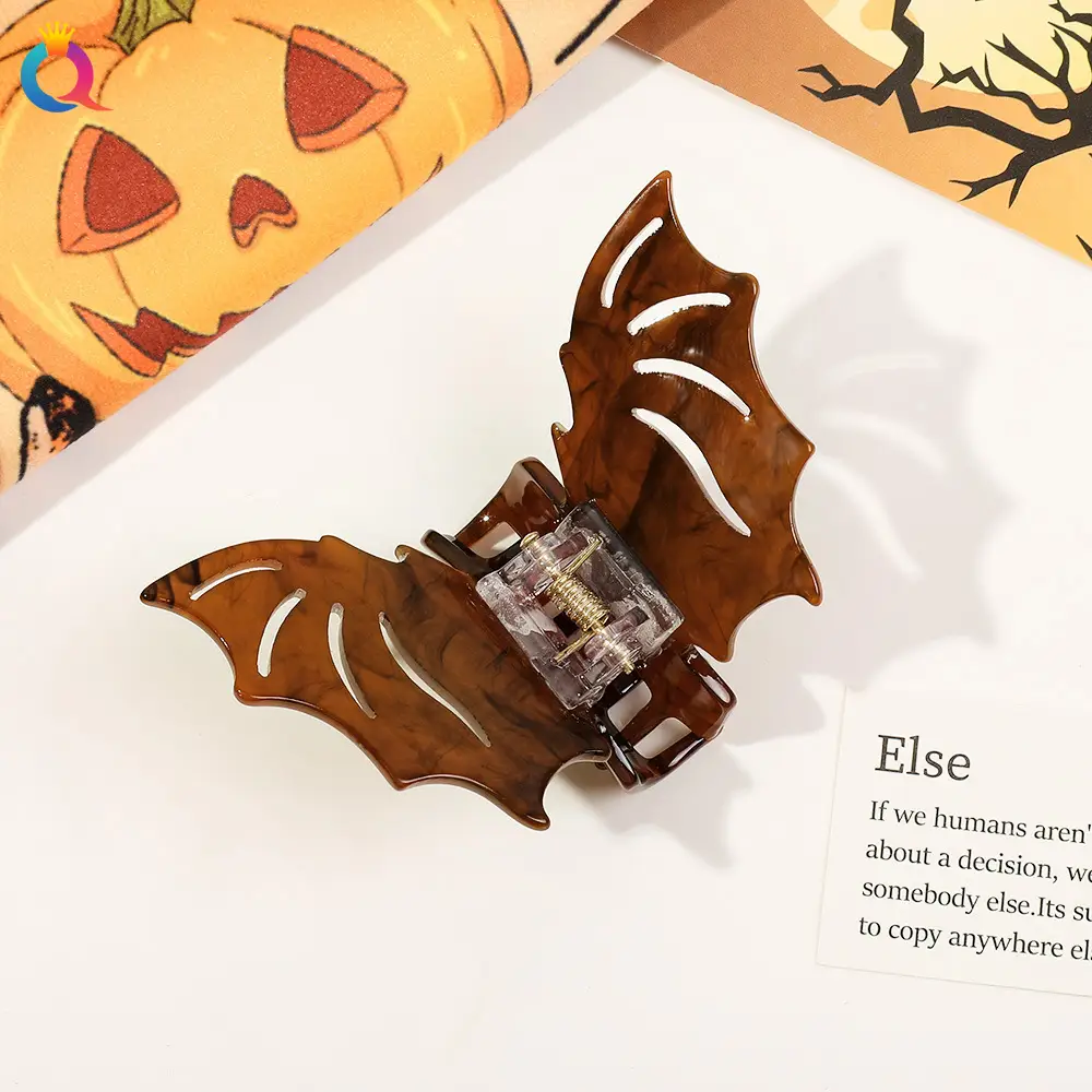 Halloween Bat Hair Clip with Red Sparkle Design — feature 25